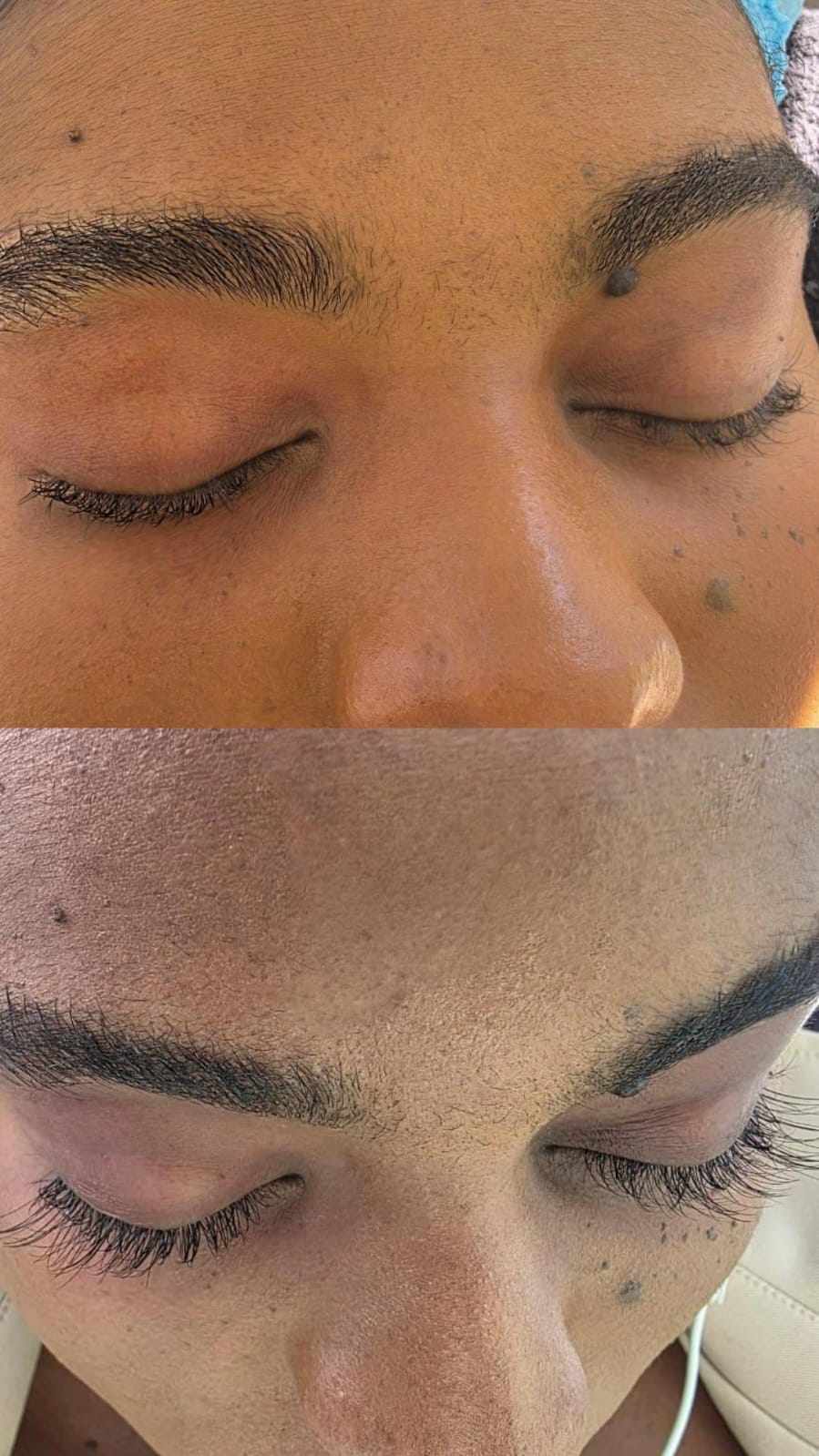 Lash extensions before and after result