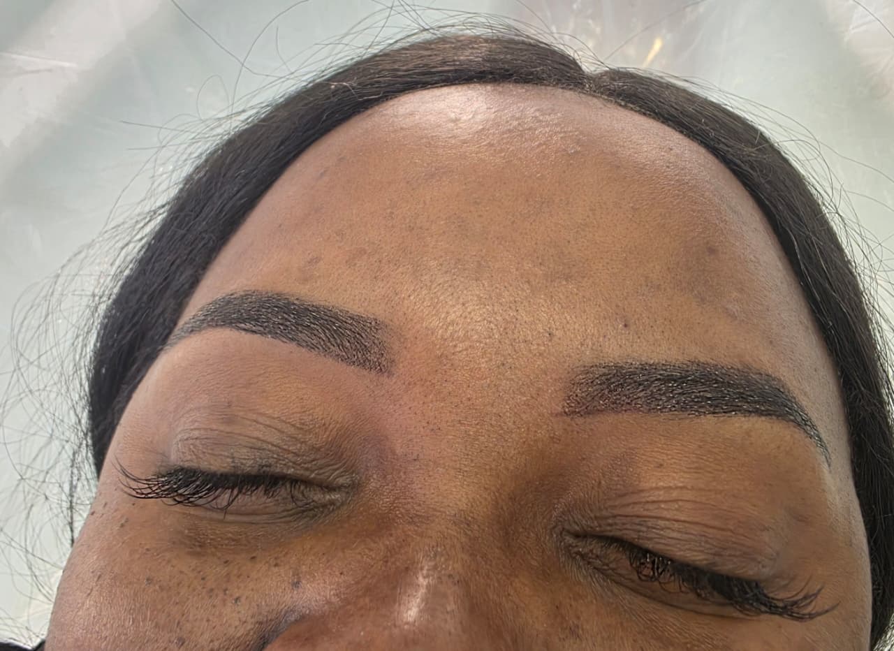 Ombre brow close-up result